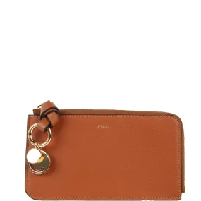 Alphabet Medium Purse, Tan