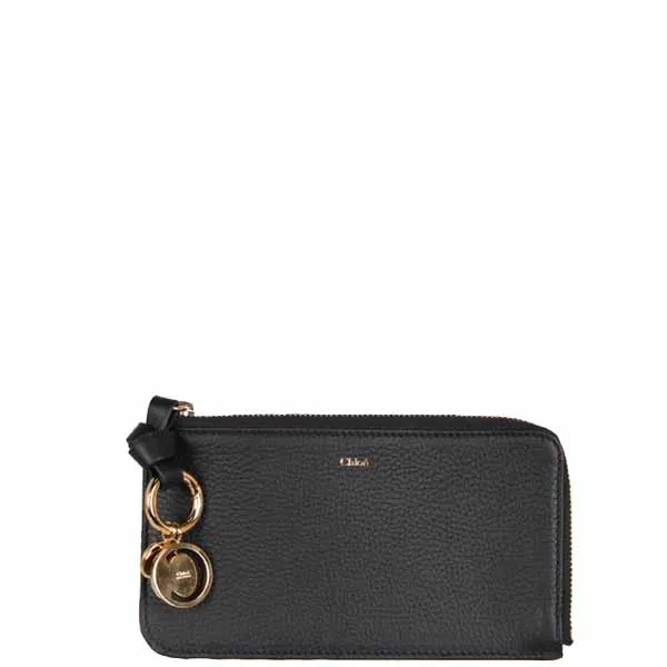 Alphabet Zip Card Holder, Black