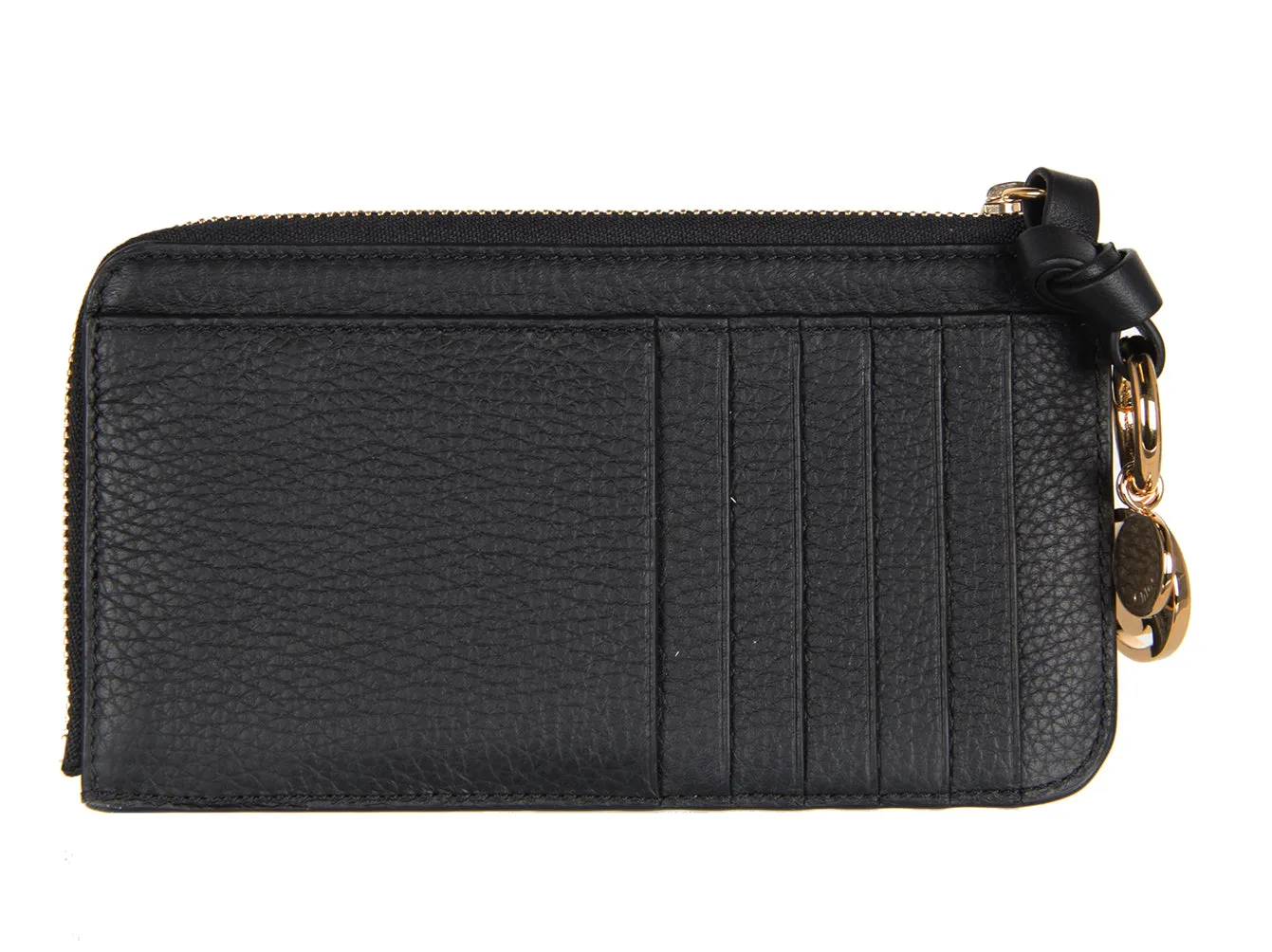 Alphabet Zip Card Holder, Black