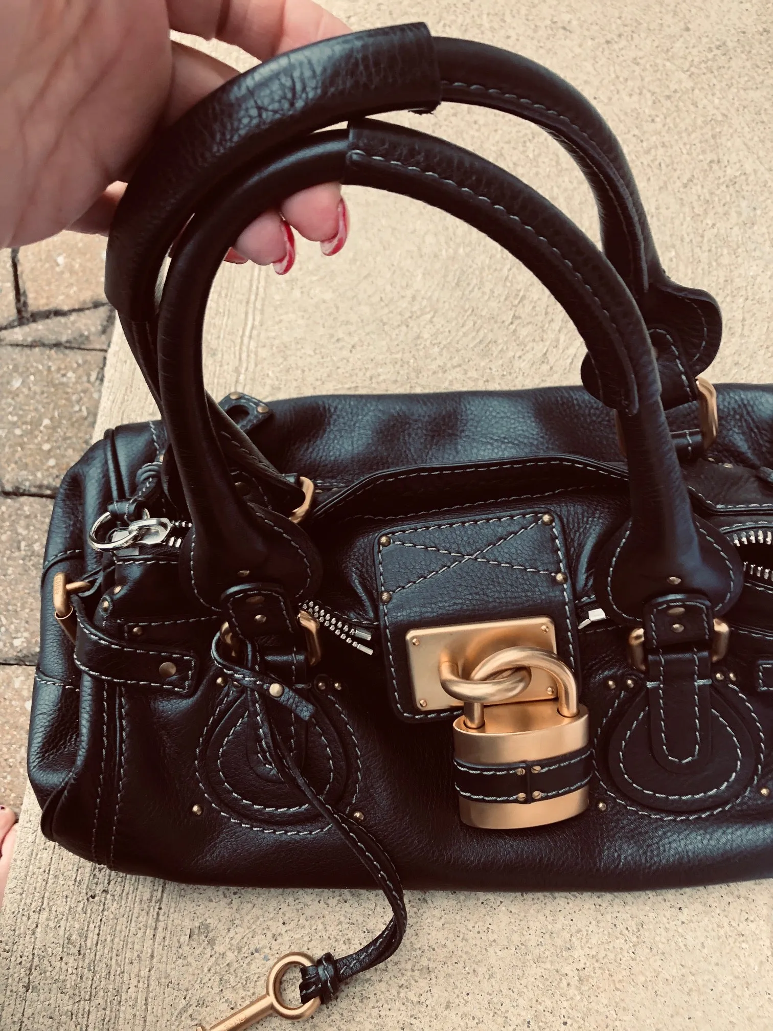 Authentic Chloe' Paddington Leather Handbag (preowned)