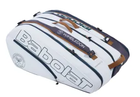 Babolat RH X12 Pure Wimbledon 12 pieces Racket Bag [White/Grey]