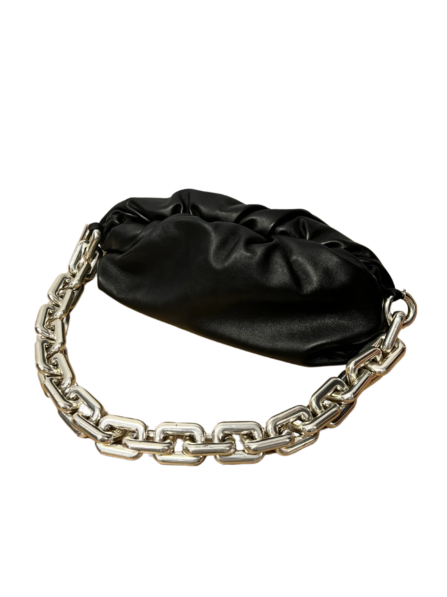 Bottega Veneta Black Leather The Chain Pouch Bag