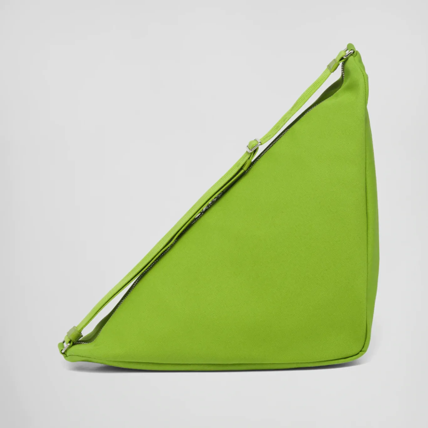 CANVAS TRIANGLE SHOULDER BAG LARGE - FERN GREEN