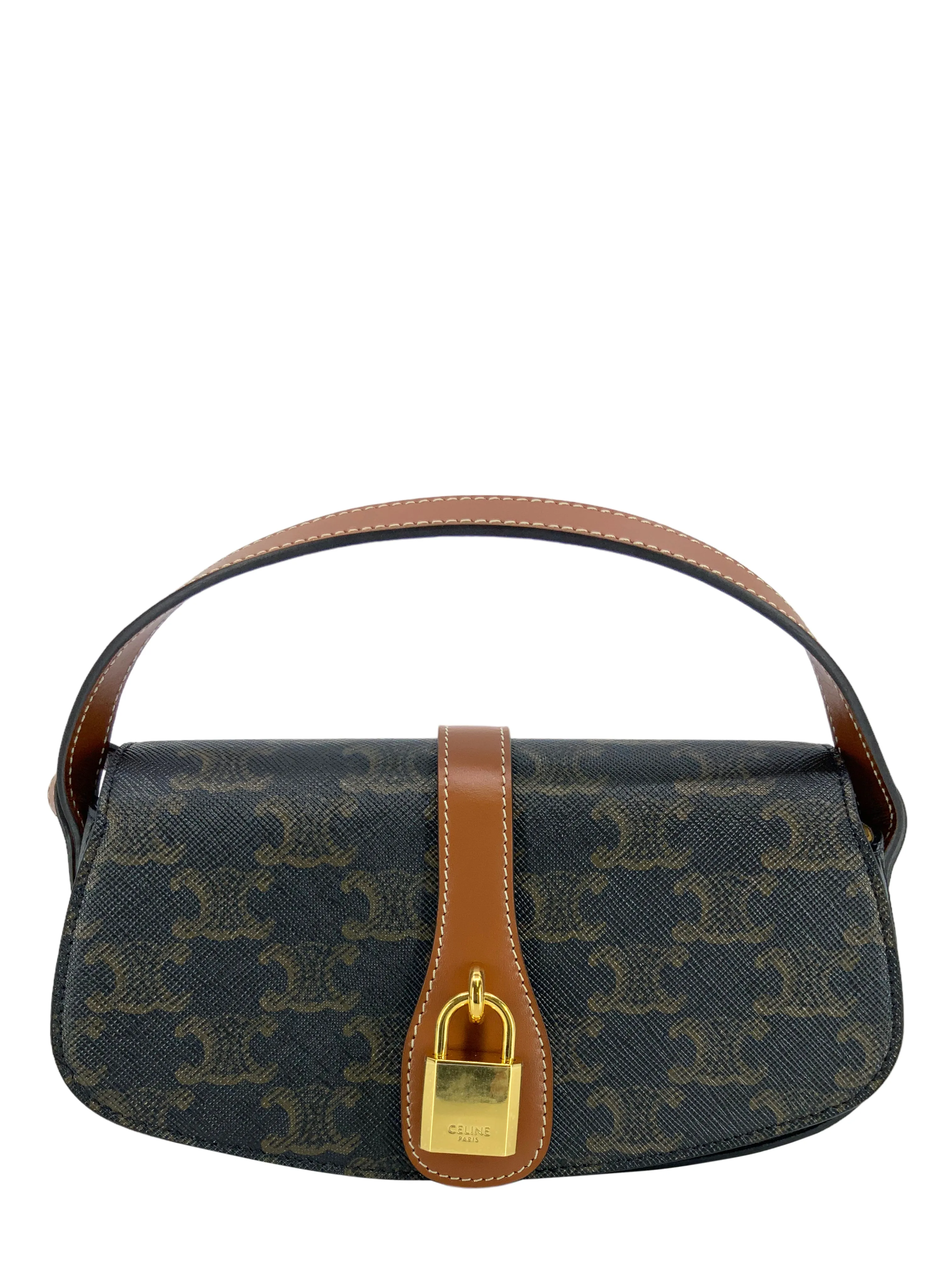 CELINE Triomphe Tabou Clutch on a Strap Bag