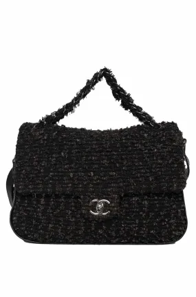 Chanel Tweed CC Lock Flap Messenger Bag