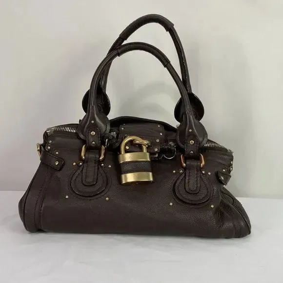 Chloe 2007 Chloe Paddington Brown Leather w/ Lock and Key Bag