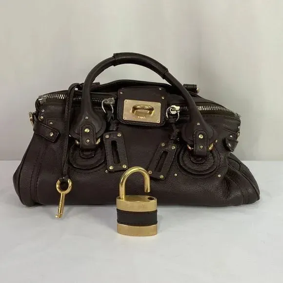 Chloe 2007 Chloe Paddington Brown Leather w/ Lock and Key Bag