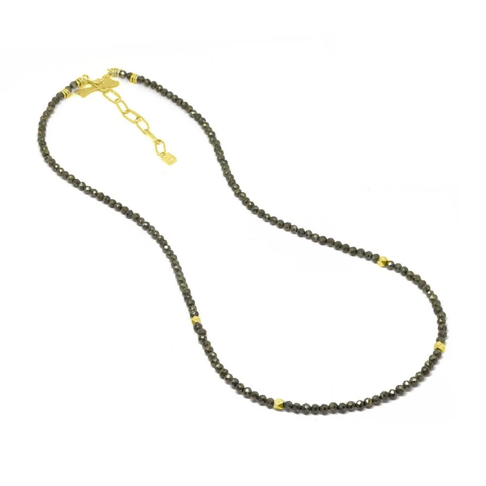 Chloe Pyrite 18k Yellow Gold Necklace