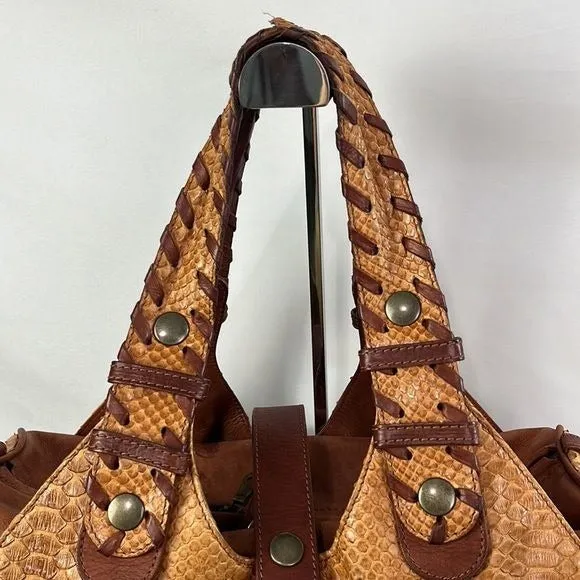 Chloe Silverado Brown Snake Bag