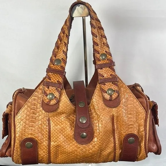 Chloe Silverado Brown Snake Bag