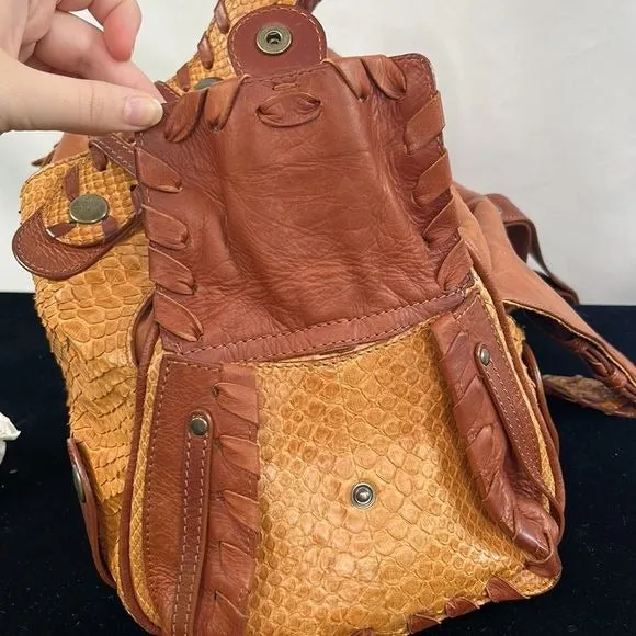 Chloe Silverado Brown Snake Bag