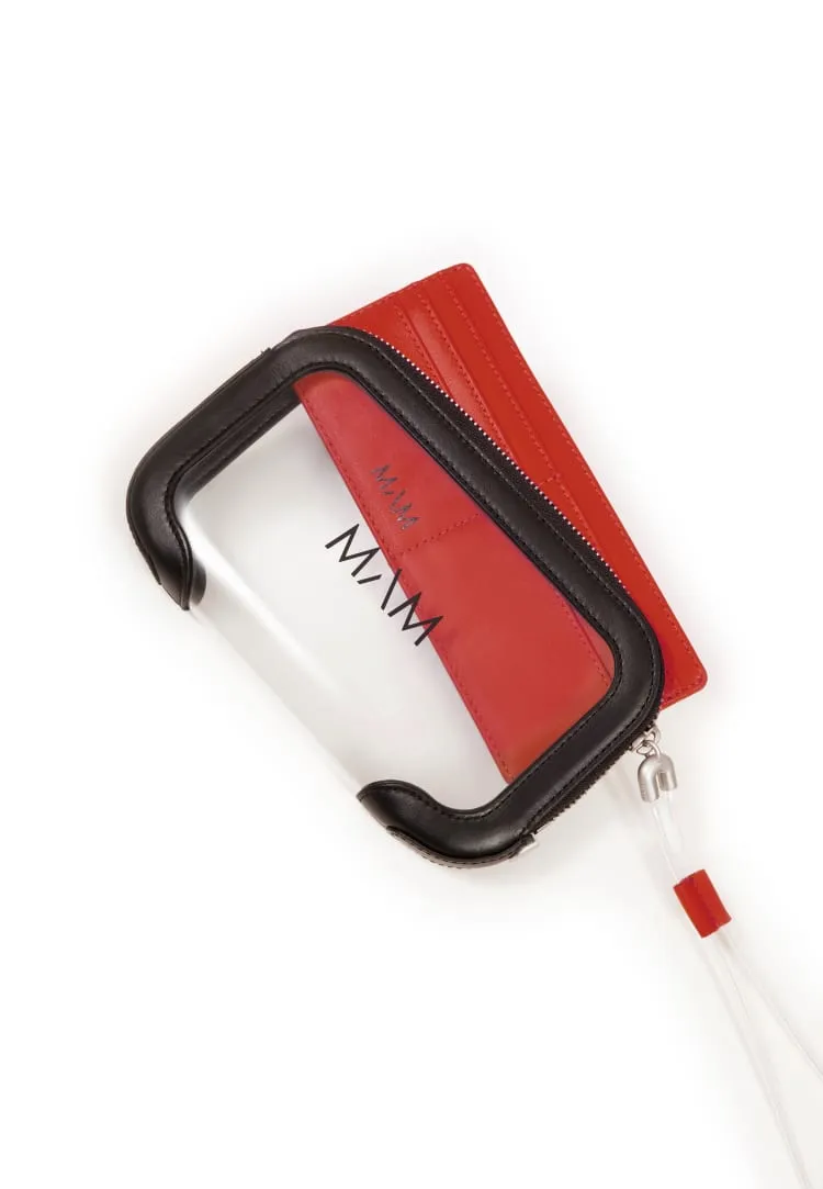 Crossbody wallet in red