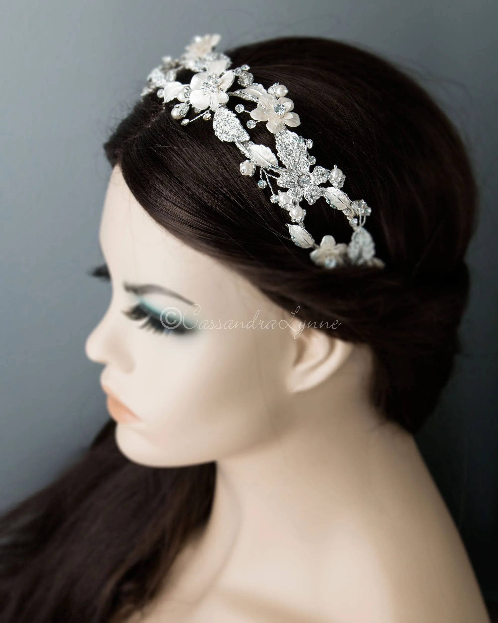 Crystal Flowers Bridal Headband