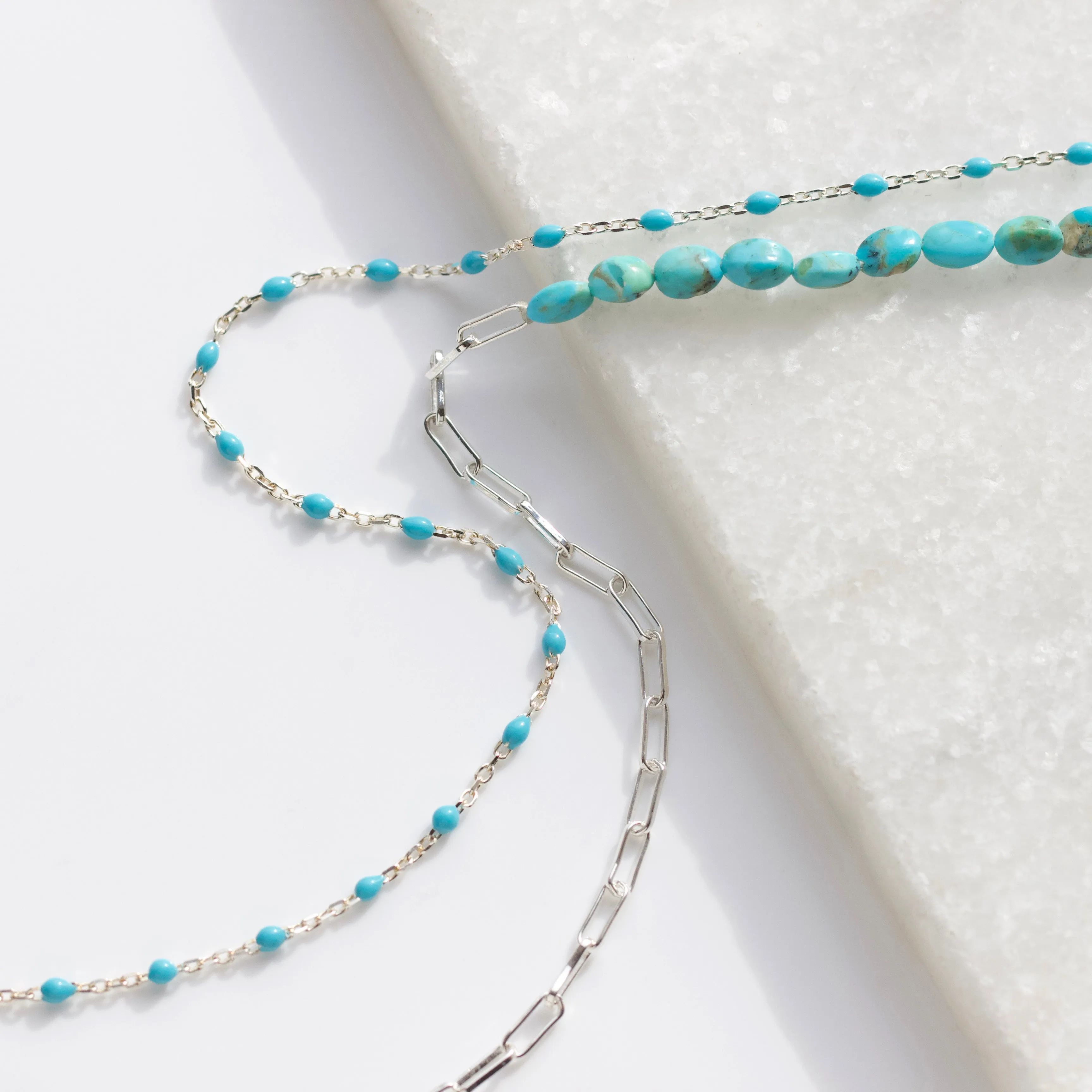 Dainty Enamel Bead Necklace