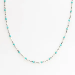 Dainty Enamel Bead Necklace