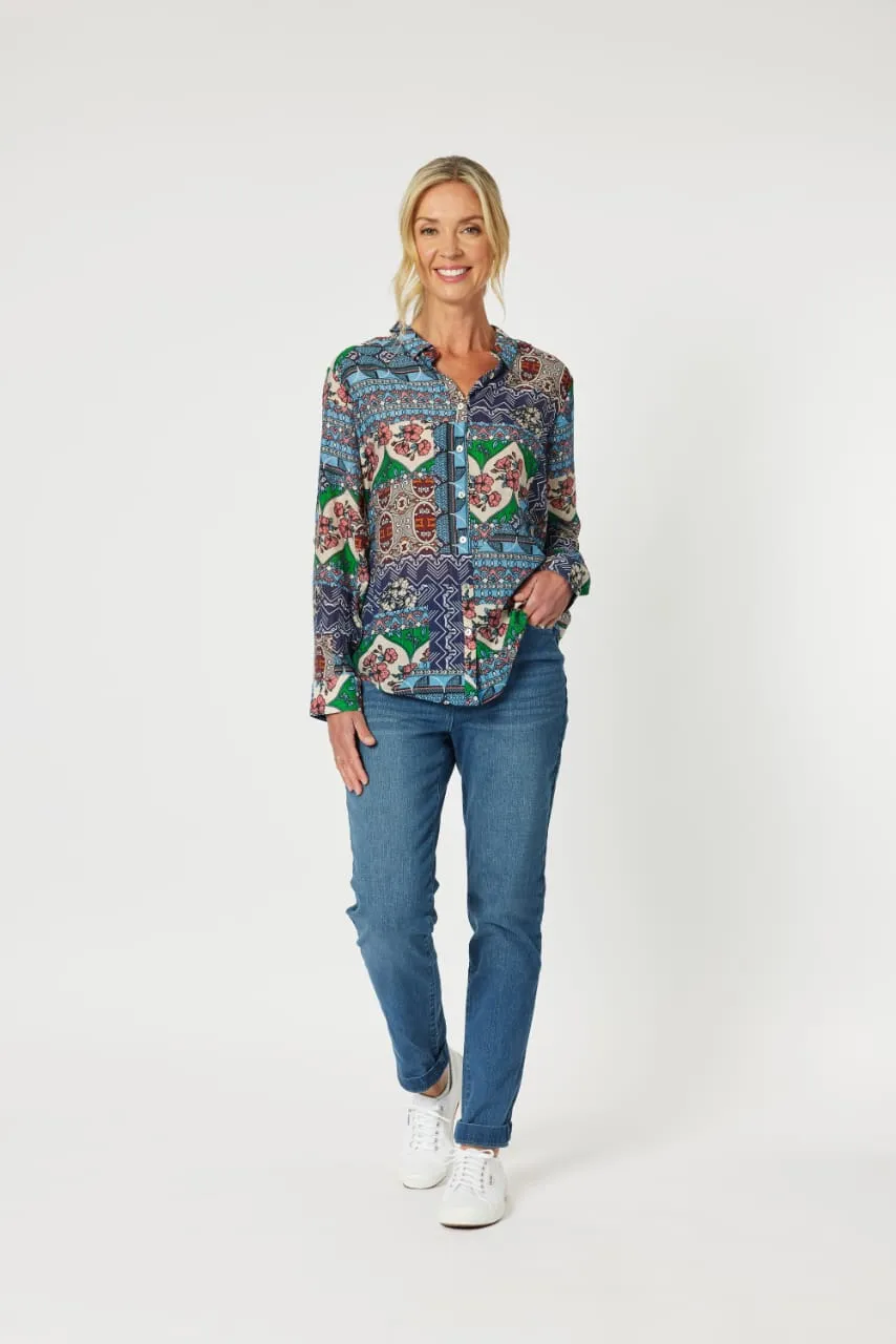 GS Paddington Blu Multi Print Shirt