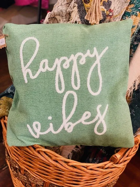 HAPPY VIBES PILLOW