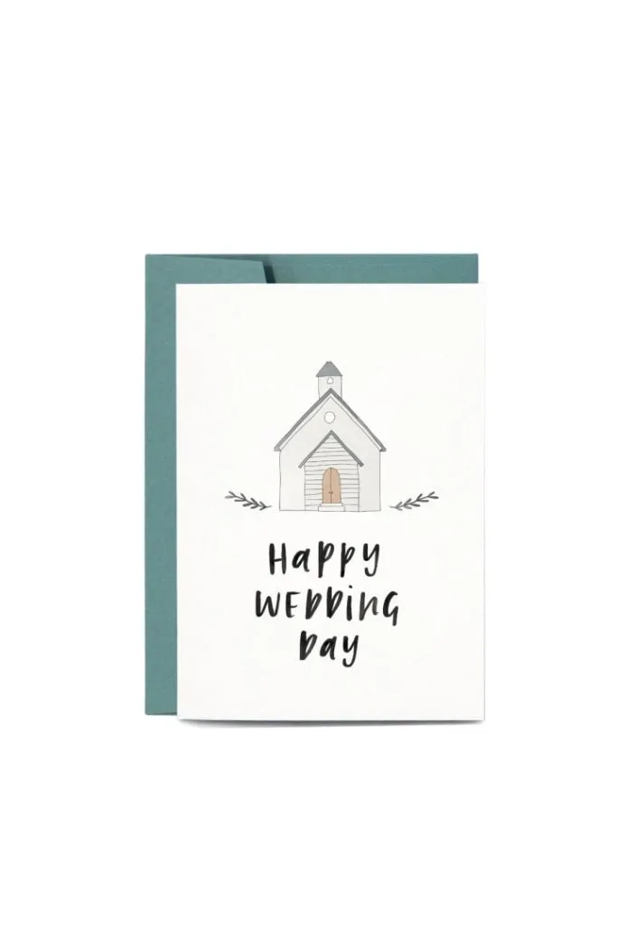 In The Daylight - Happy Wedding Day Chapel - Greeting Card