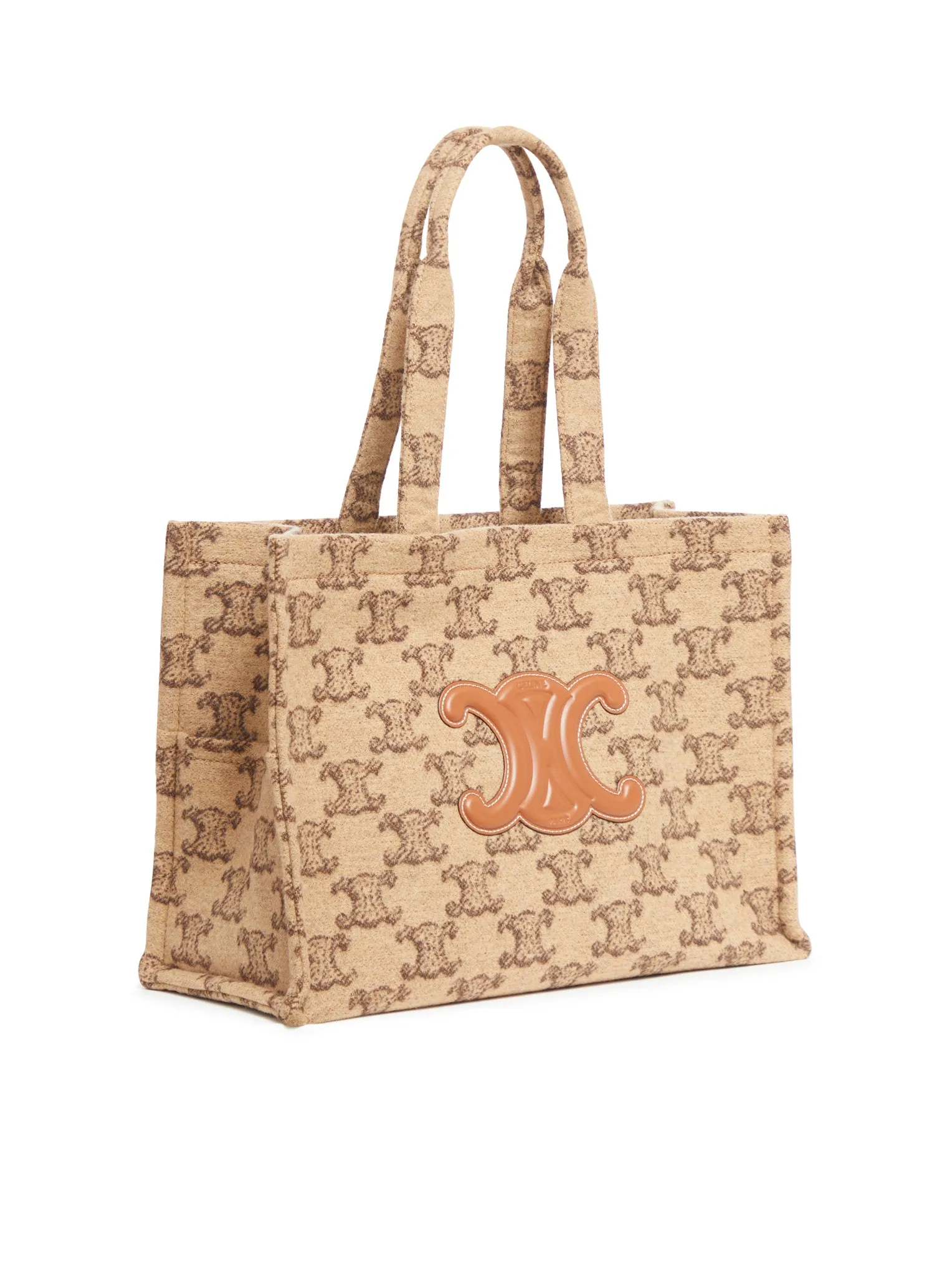 LARGE CABAS THAIS BAG IN CAMEL TRIOMPHE FABRIC