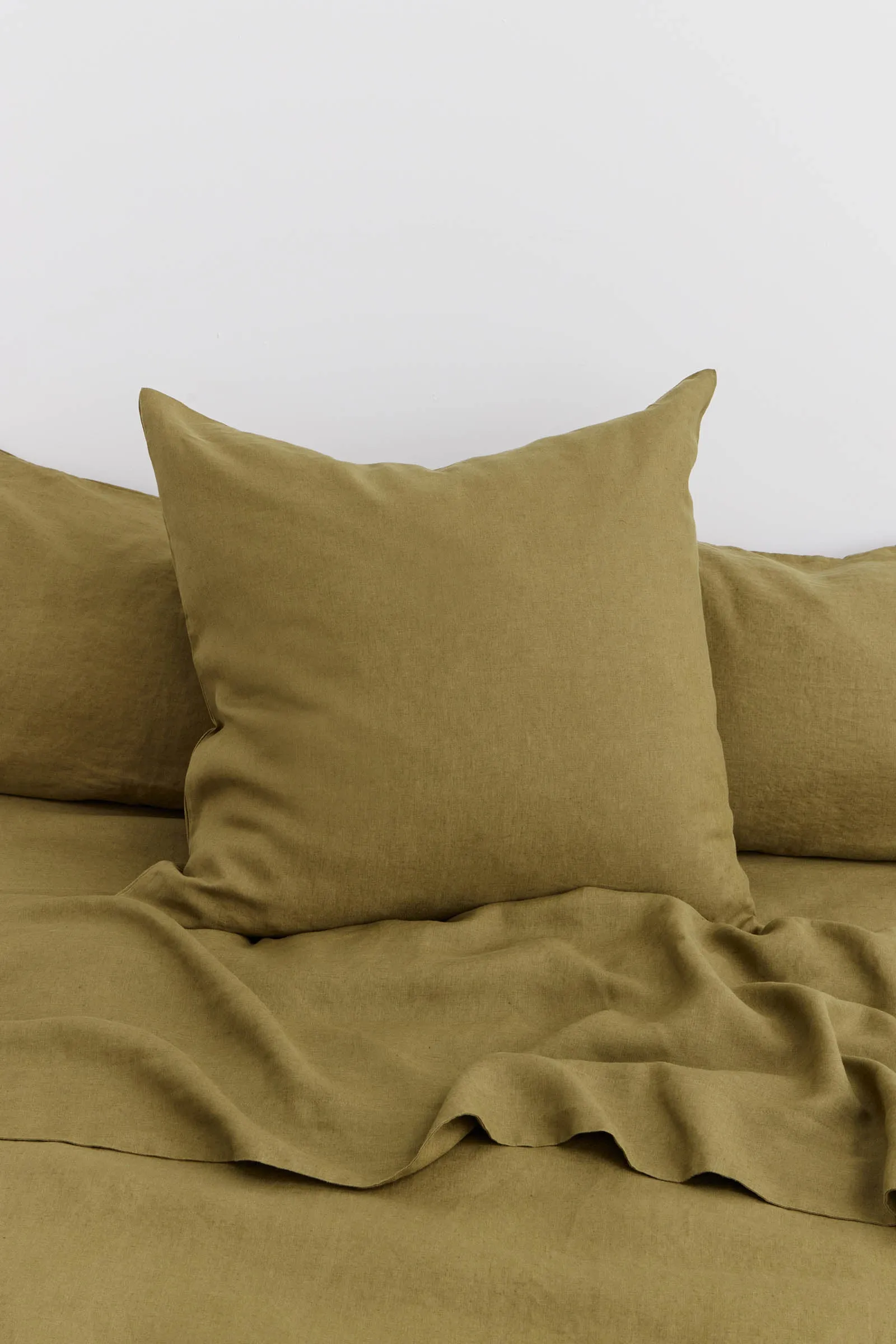 Linen European Pillow Case Olive