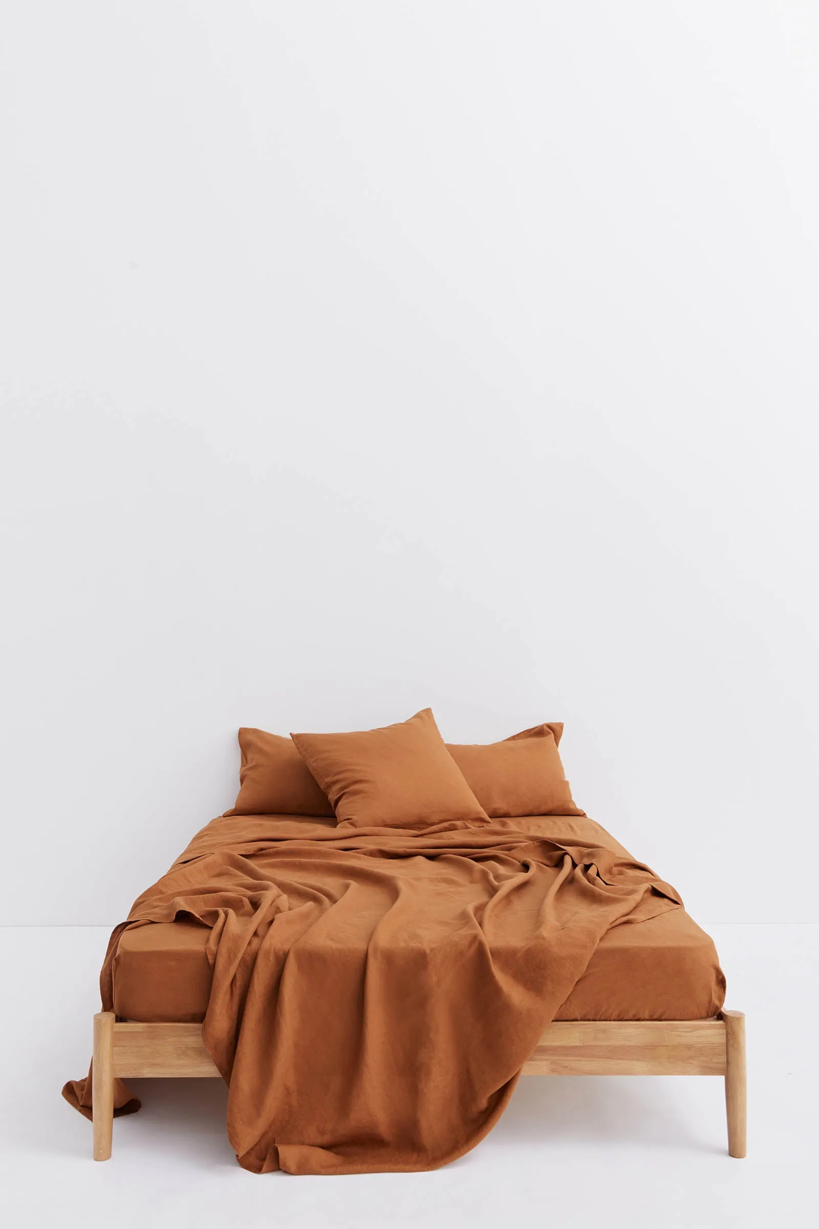 Linen European Pillow Case Tobacco