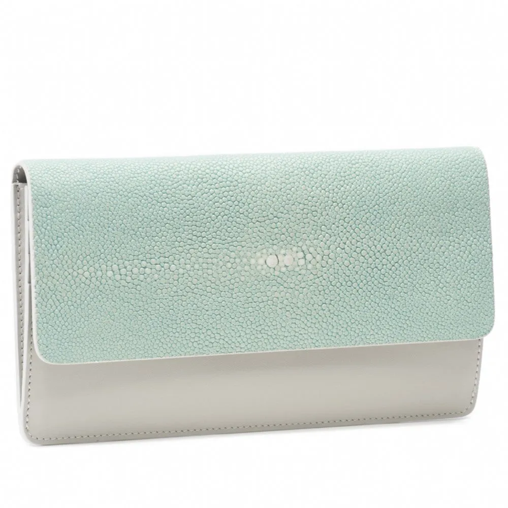 Maya Shagreen Fold Front Wallet Or Clutch