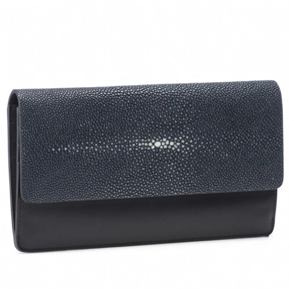 Maya Shagreen Fold Front Wallet Or Clutch