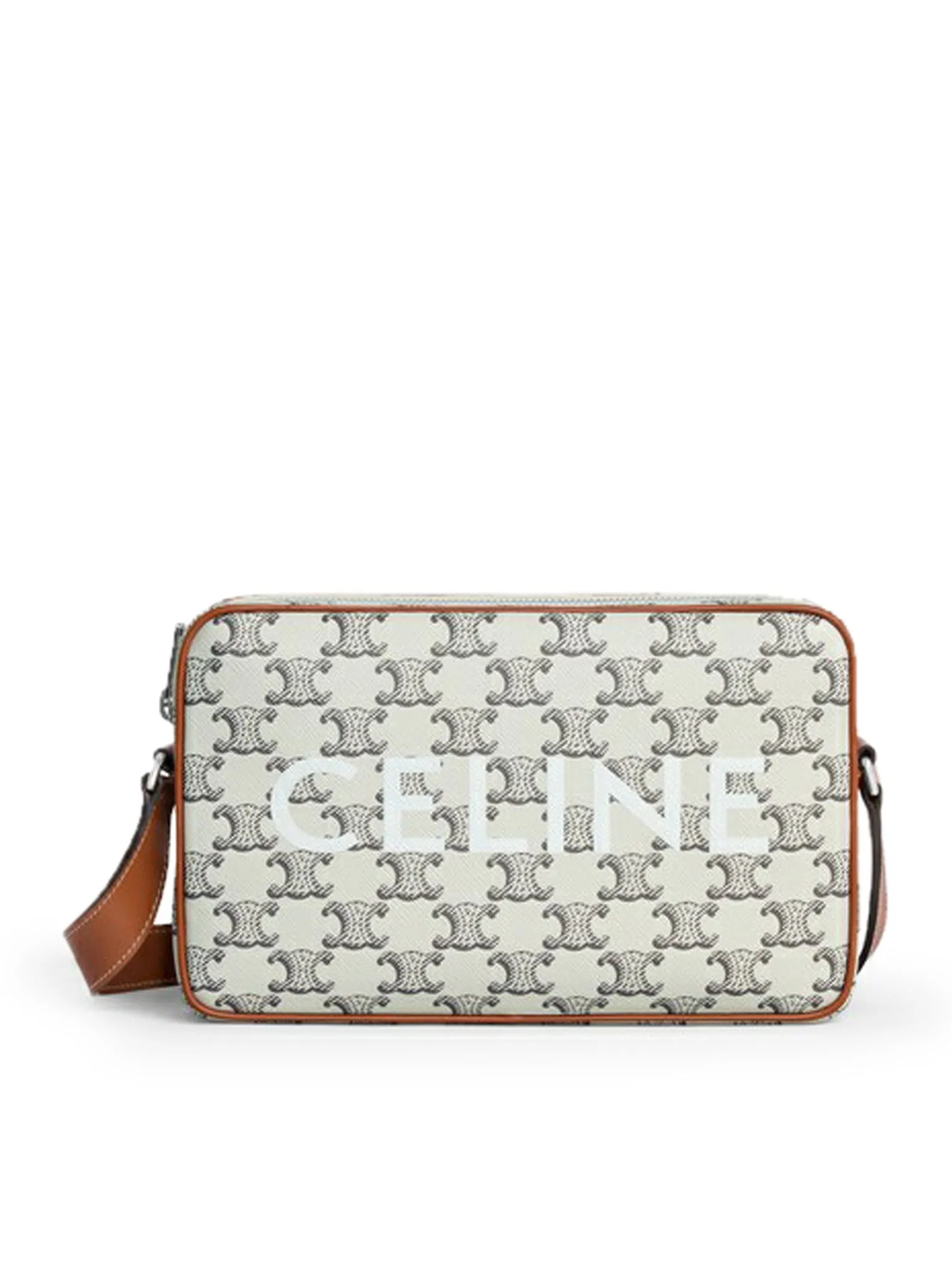 MEDIUM MESSENGER BAG IN TRIOMPHE CANVAS WITH CELINE PRINT