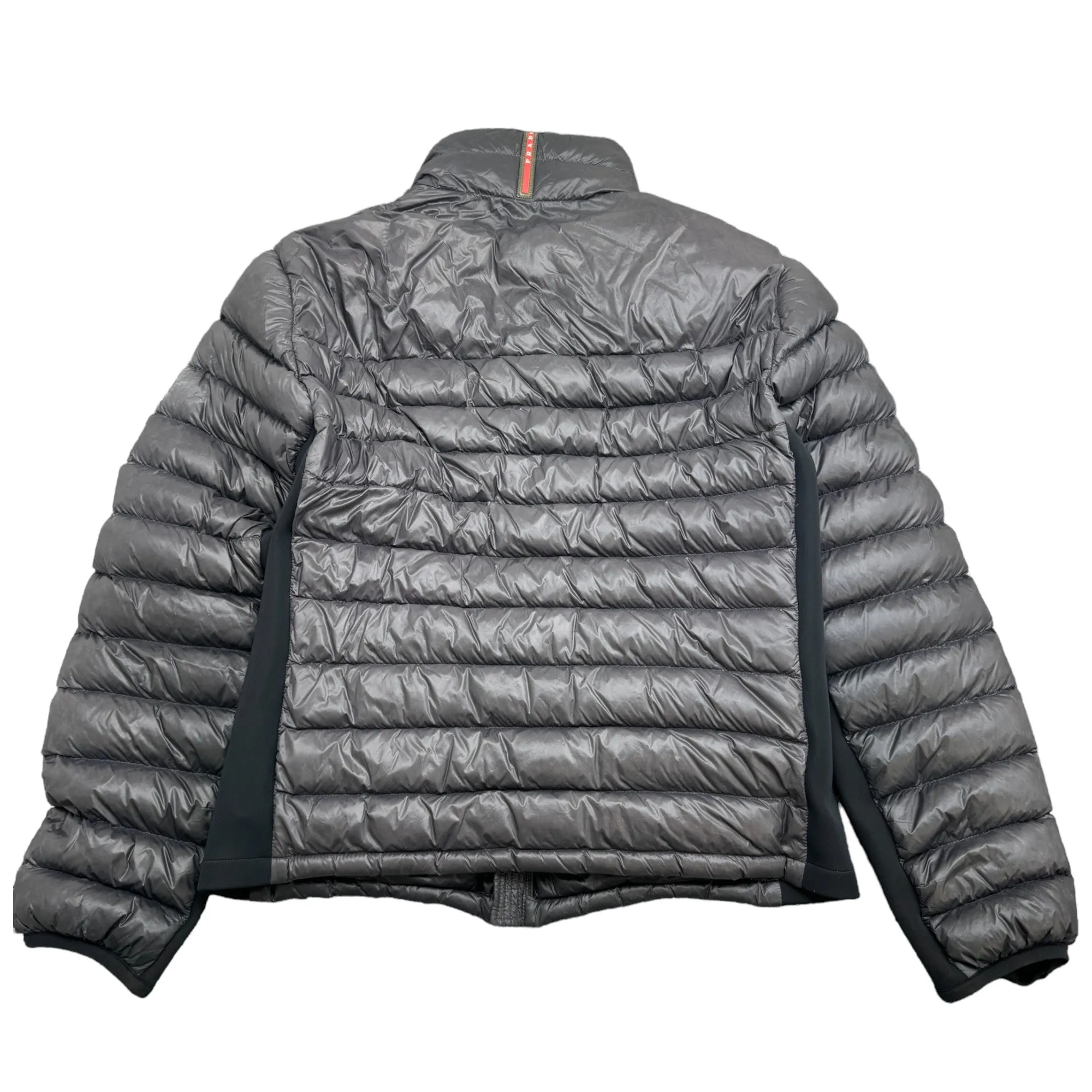 Men's Quilted Nylon Down Jacket Grey Size IT 50 / L