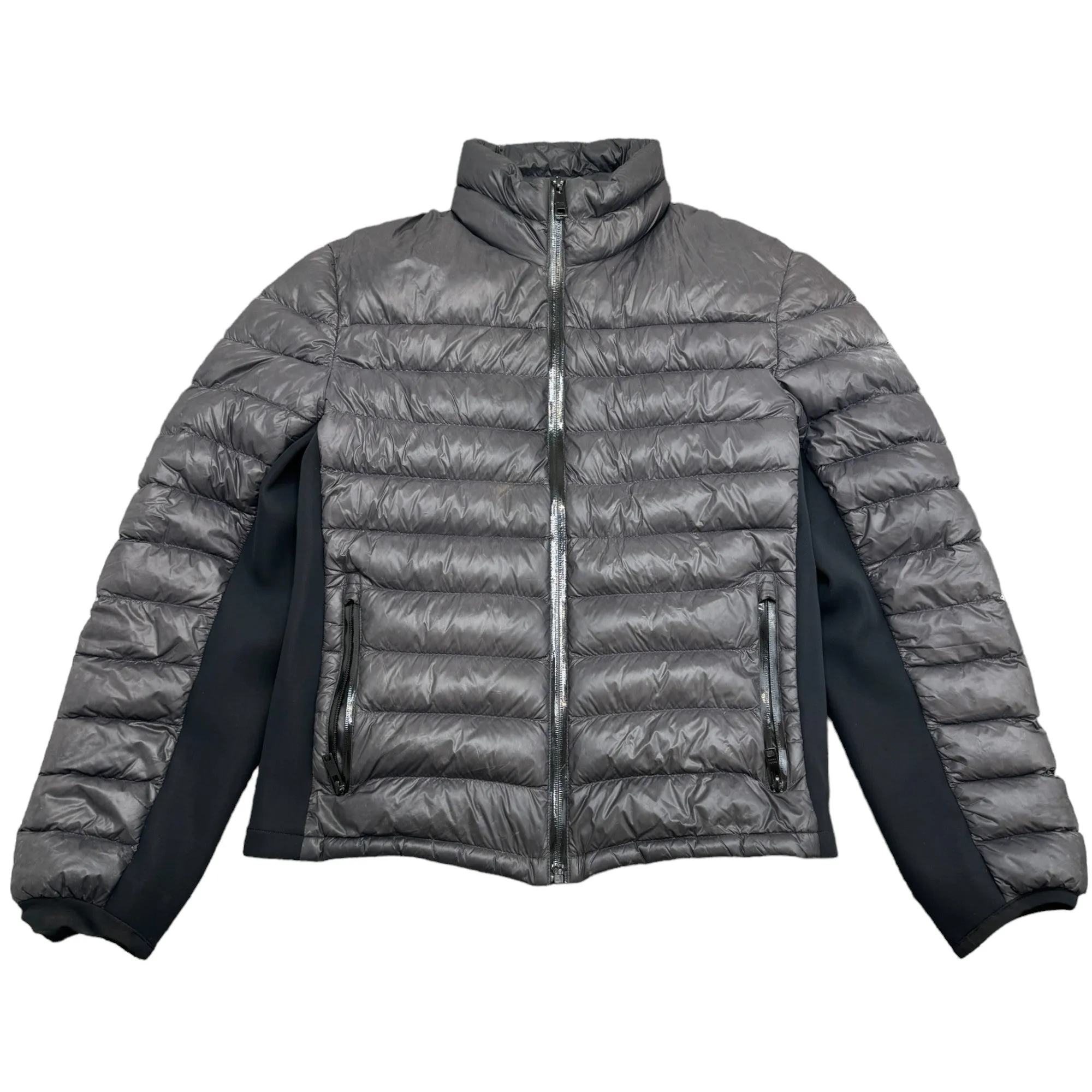 Men's Quilted Nylon Down Jacket Grey Size IT 50 / L