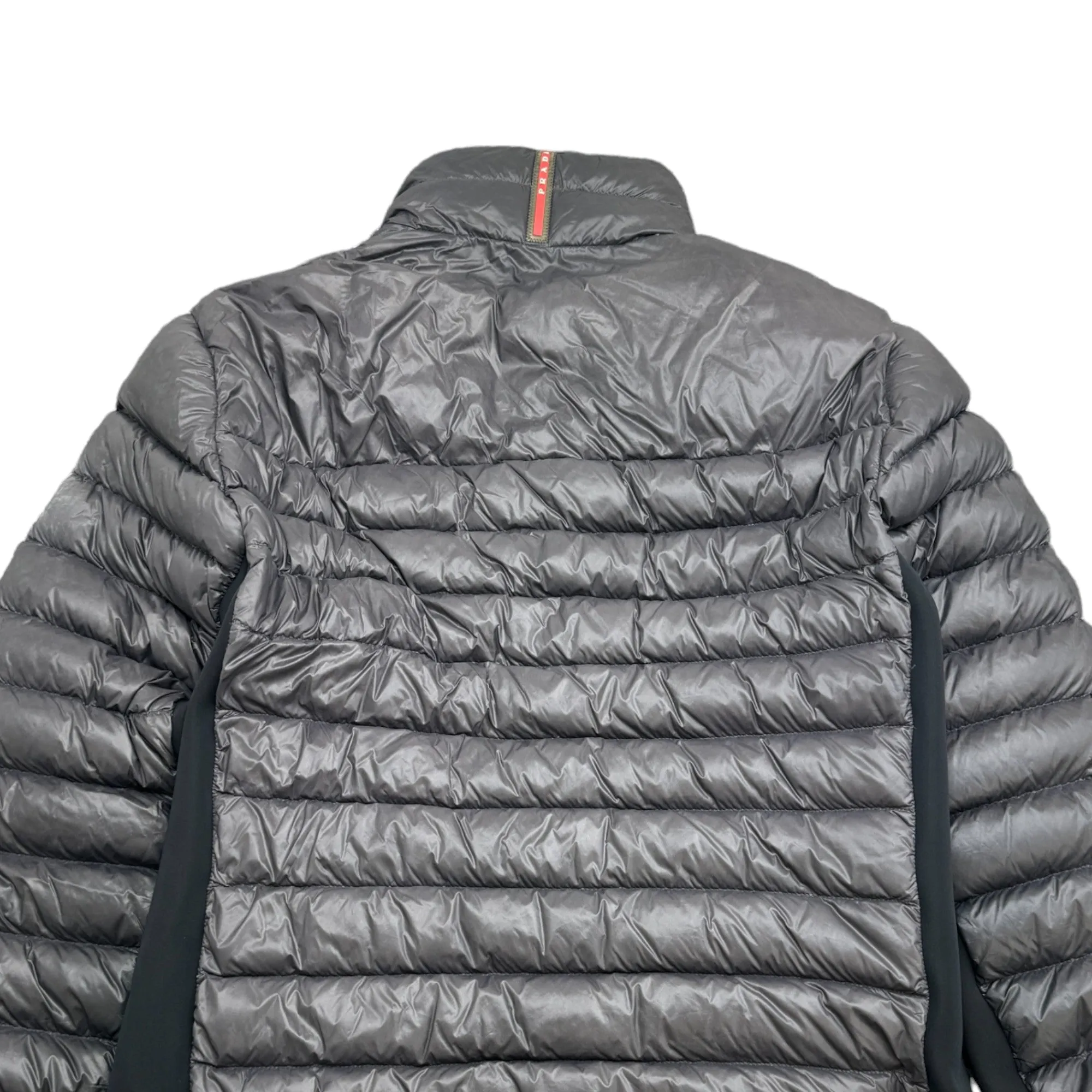 Men's Quilted Nylon Down Jacket Grey Size IT 50 / L