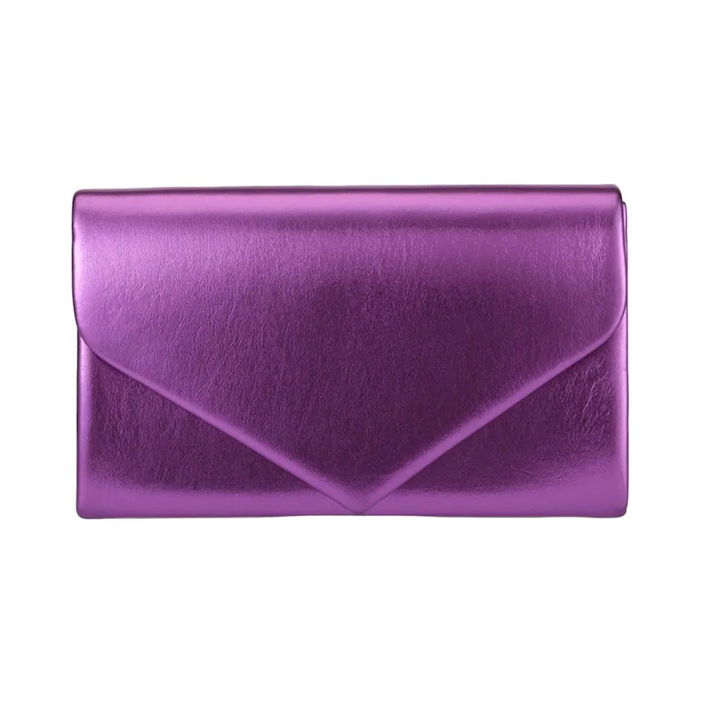 Metallic Envelope Evening Clutch Bag Crossbody Bag