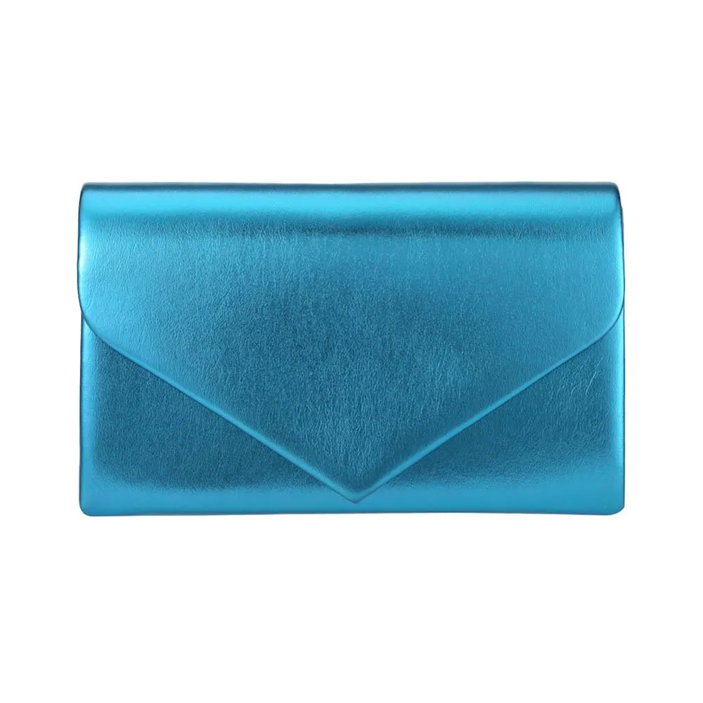 Metallic Envelope Evening Clutch Bag Crossbody Bag