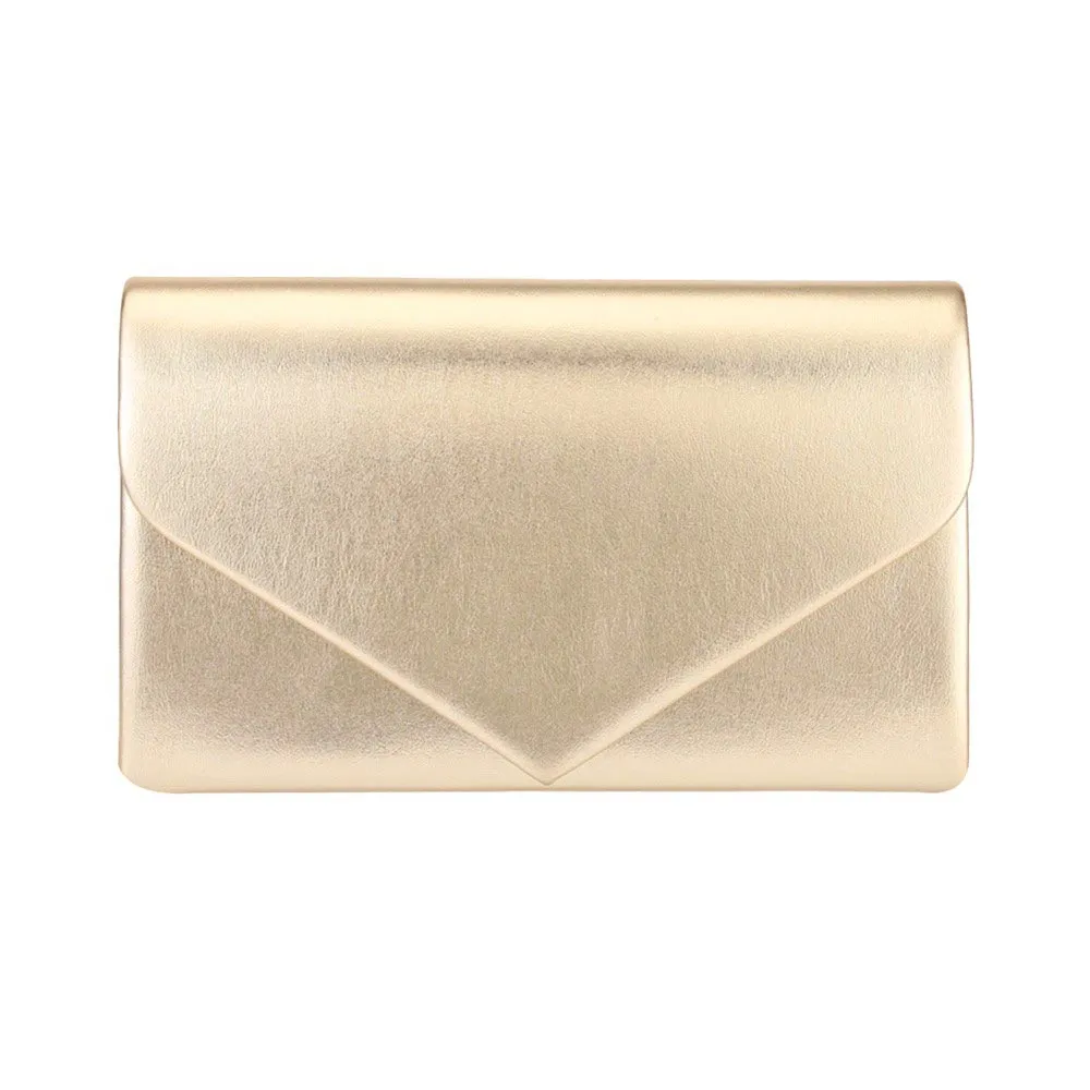 Metallic Envelope Evening Clutch Bag Crossbody Bag