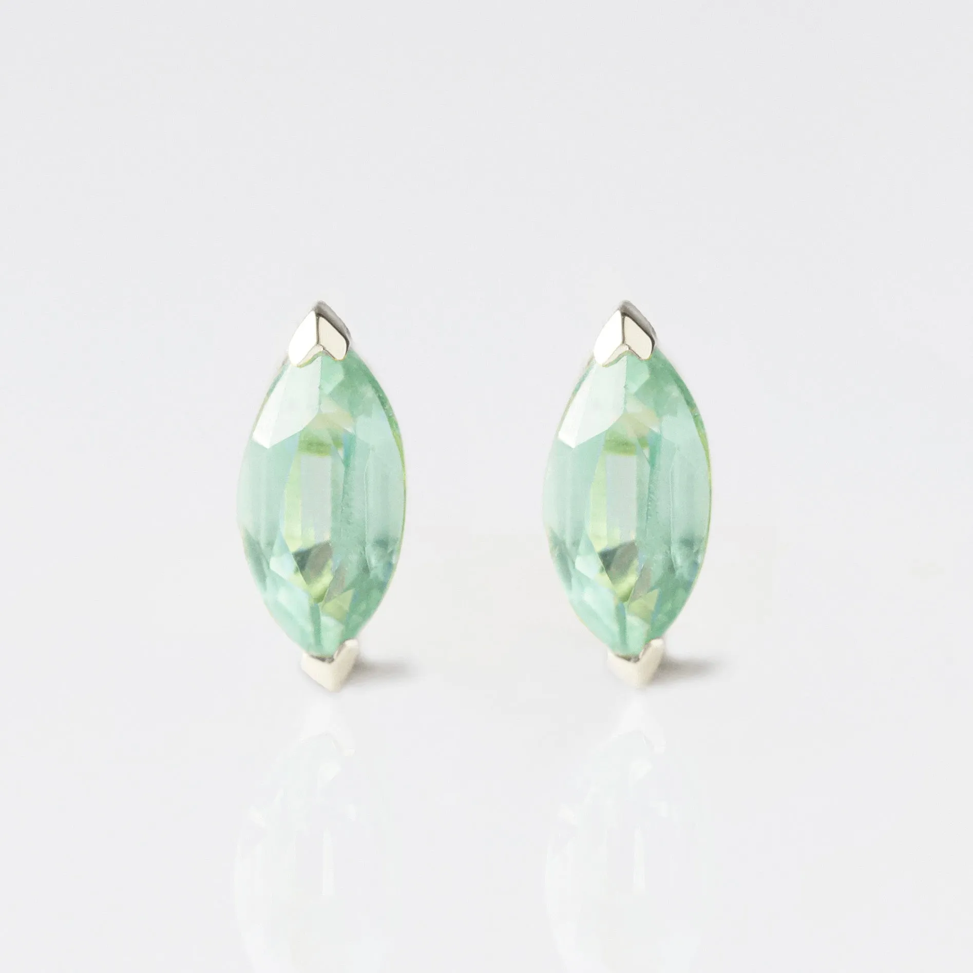 Mint Kyanite Marquise Stud Earring