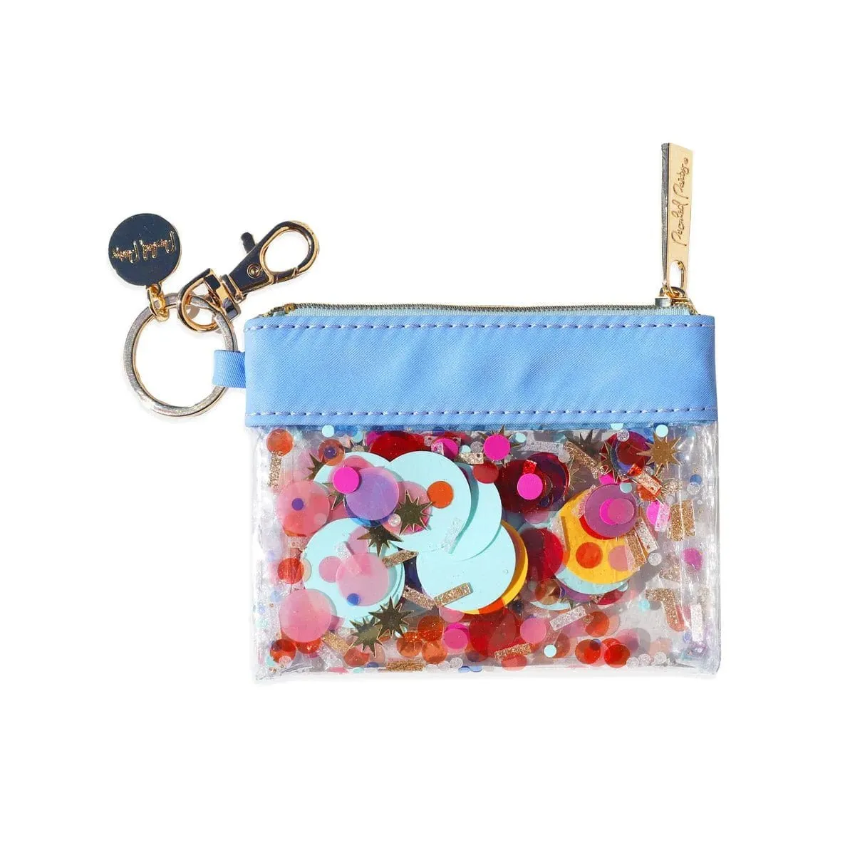 Packed Party Piece of Cake Confetti Keychain Wallet