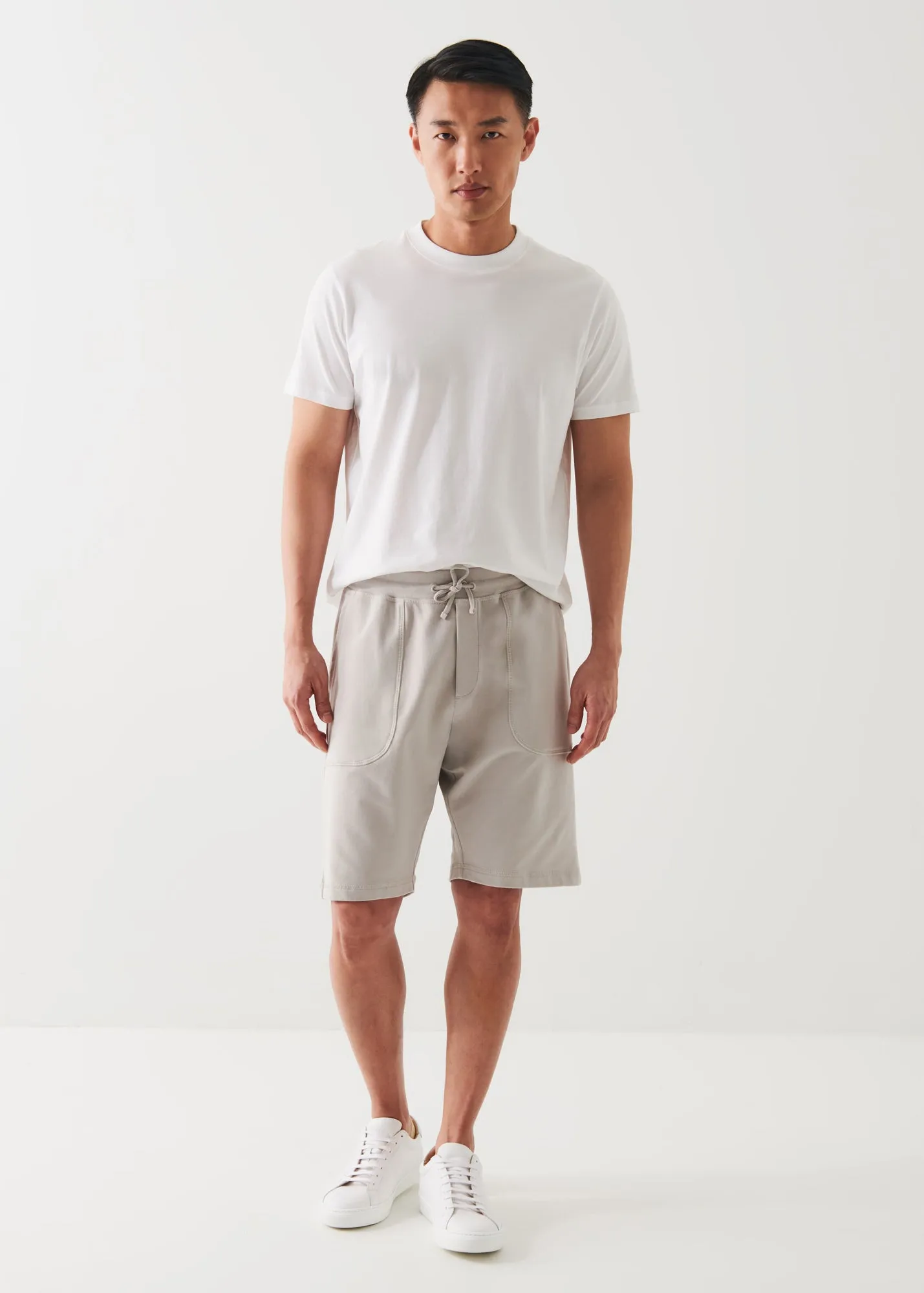 PIMA COTTON FRENCH TERRY DRAWSTRING SHORT