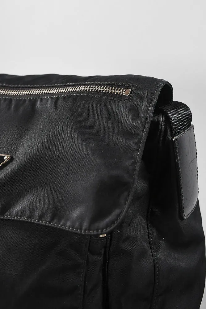 Prada Black Nylon Small Tessuto Messenger Bag