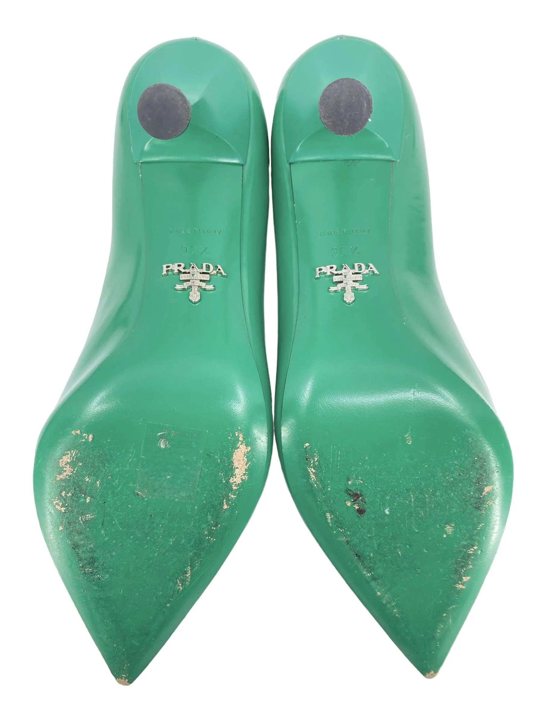 Prada Green Leather Pumps size 7.5