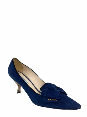 Prada Suede Bow Pumps Size 10