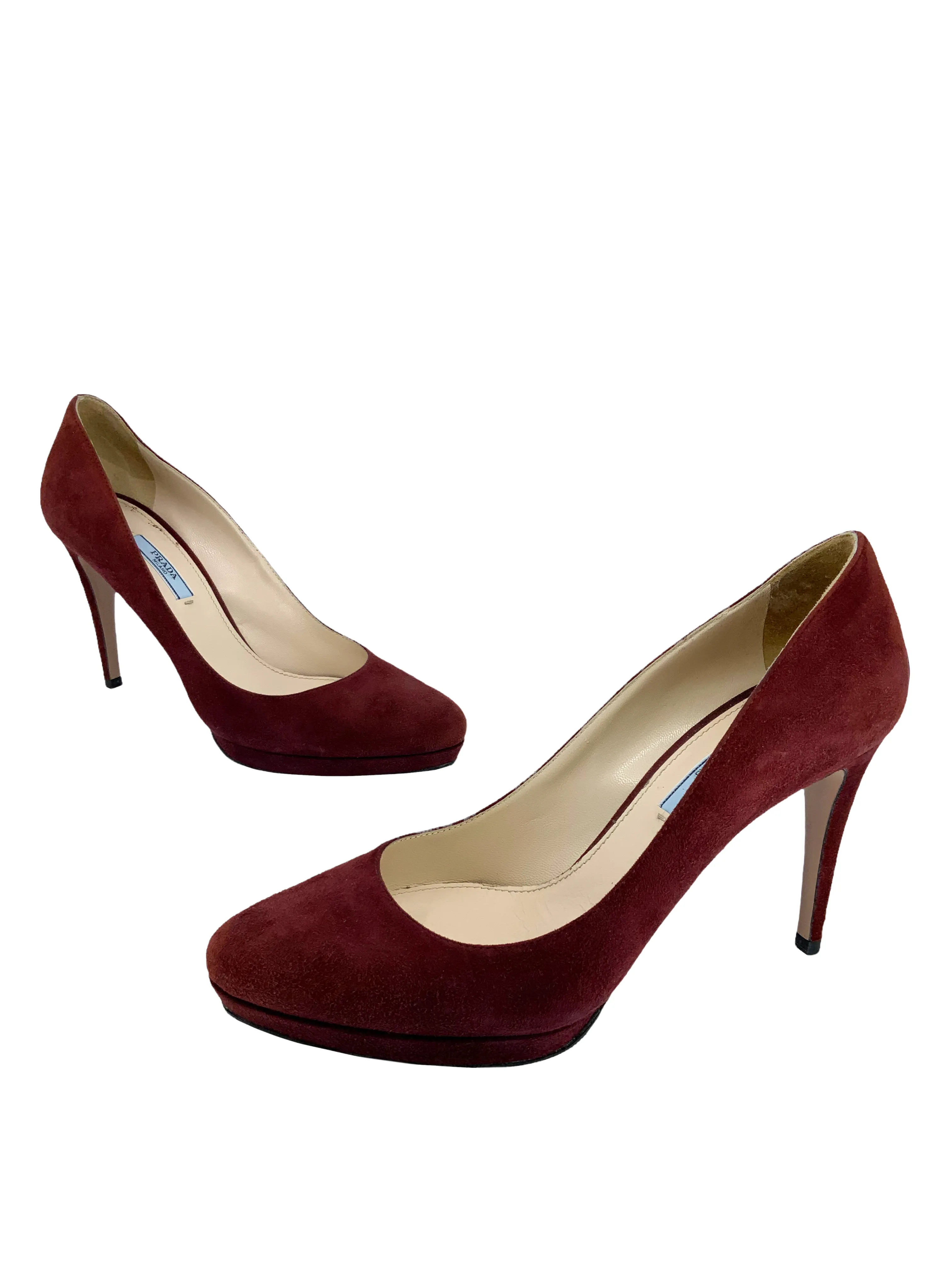 PRADA Suede Platform Pumps Size 10