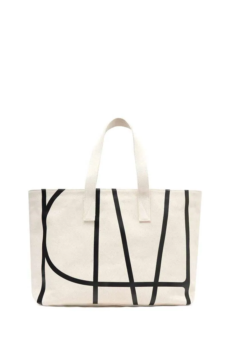 RAPHAEL CANVAS TOTE-NATURAL BLACK