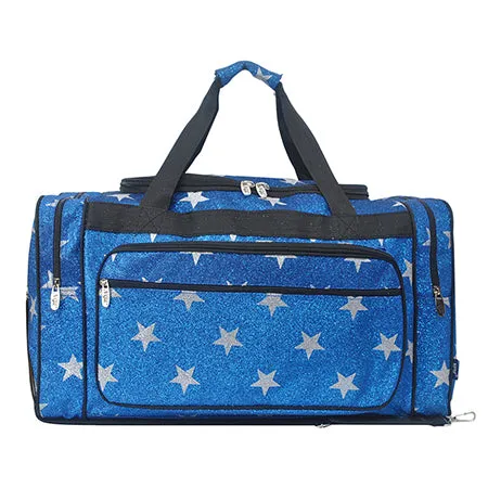 Royal Blue Glitter Super Star NGIL Canvas 23 Duffle Bag