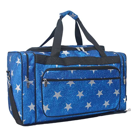 Royal Blue Glitter Super Star NGIL Canvas 23 Duffle Bag