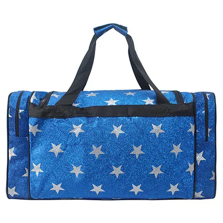 Royal Blue Glitter Super Star NGIL Canvas 23 Duffle Bag