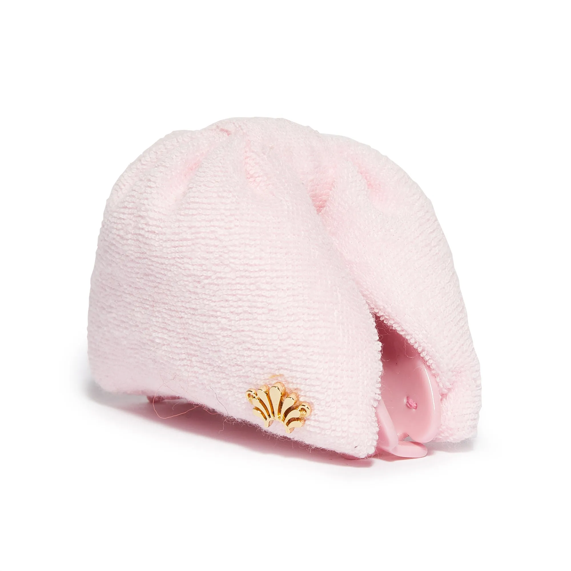 SHELL PINK SIMONE TERRY CLOTH CLAW CLIP