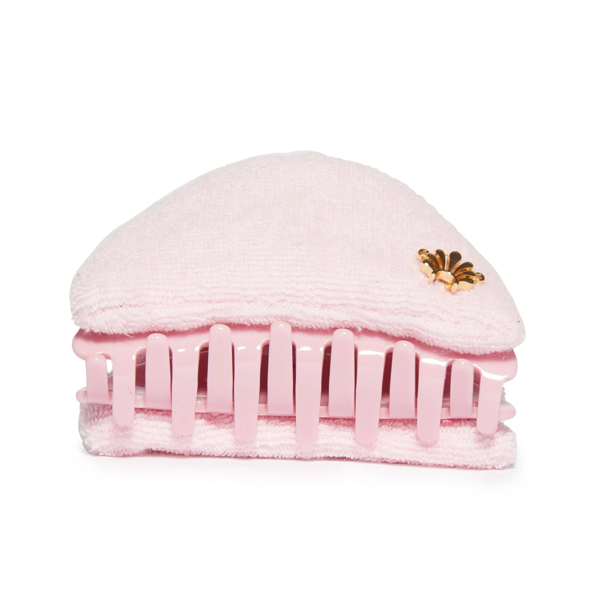 SHELL PINK SIMONE TERRY CLOTH CLAW CLIP