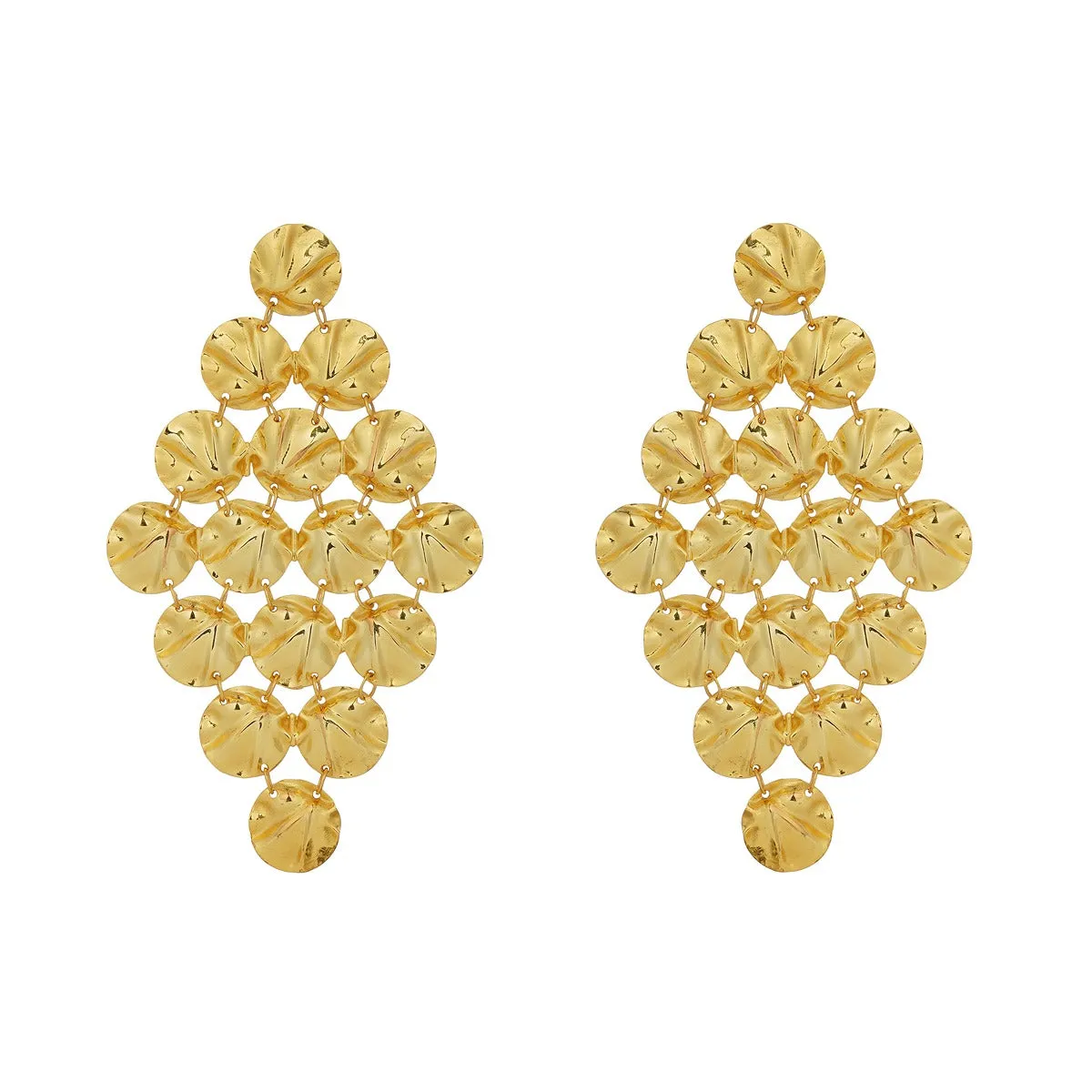 Shocking Gold Statement Earrings