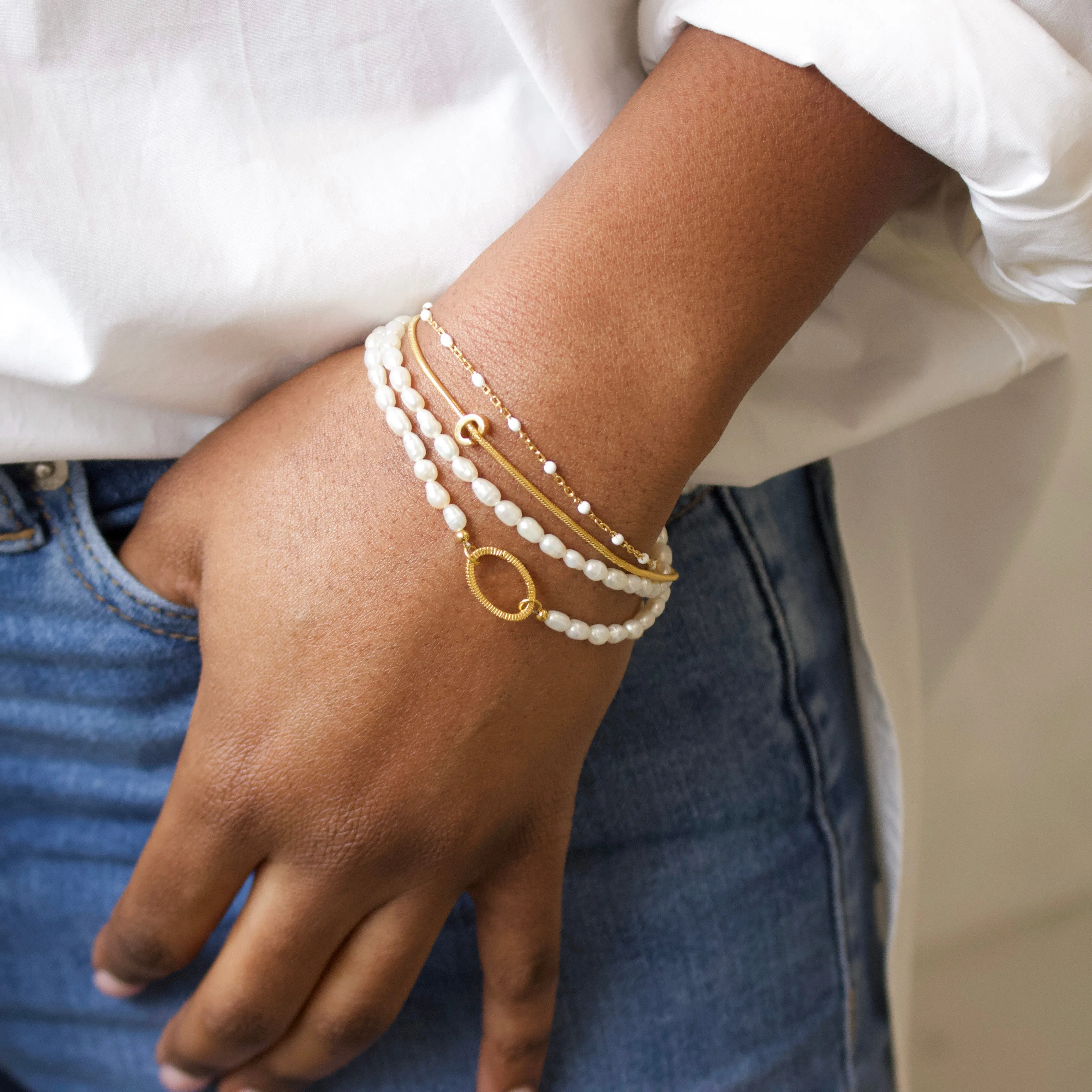 Slinky initial Bracelet