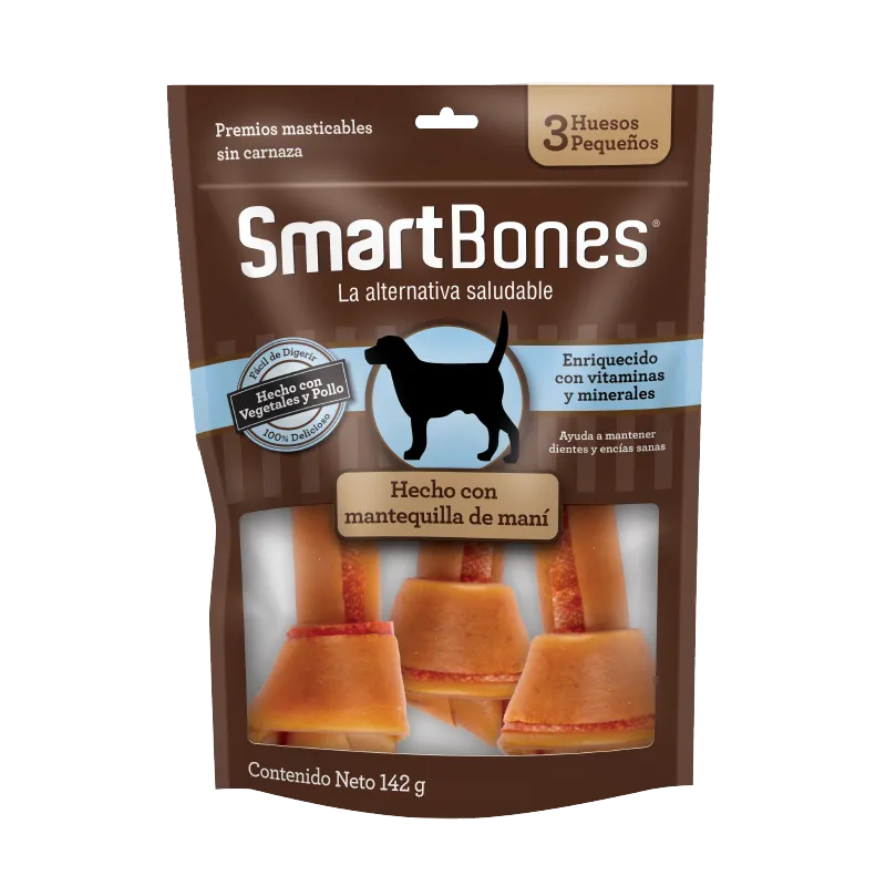 SMARTBONES Huesos Cacahuate CH (3 PZAS) SB0507